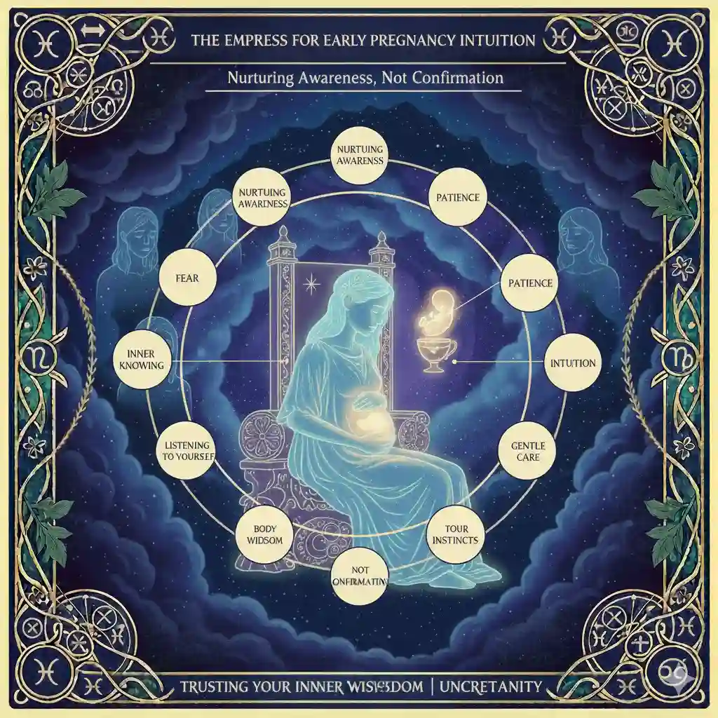 The Empress for Early Pregnancy Intuition — Nurturing Awareness, Not Confirmation