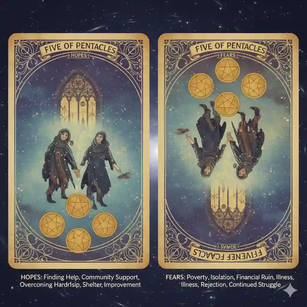 Five of Pentacles as Hopes and Fears: A Tarot Guide