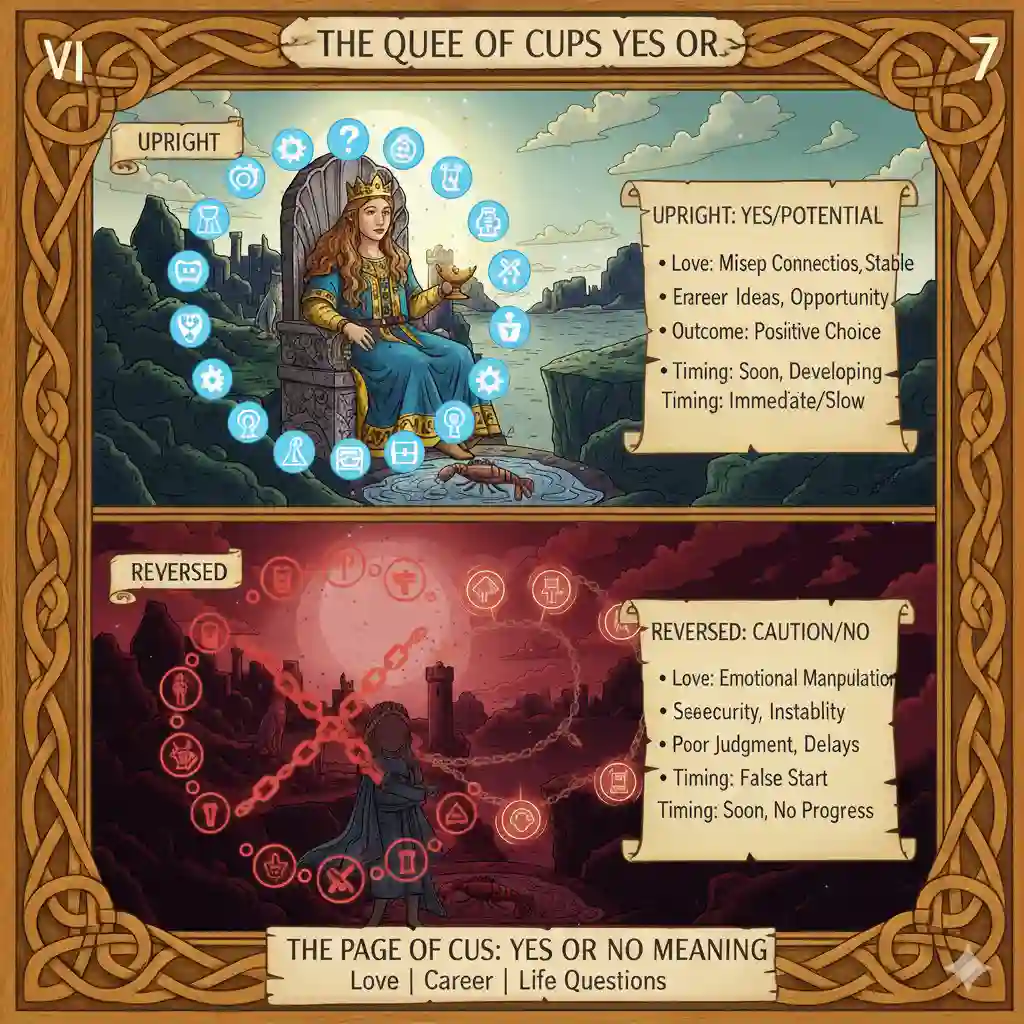 Queen of Cups Yes or No: A Guide to Its Meaning Queen of Cups Yes or No: A Guide to Its Meaning