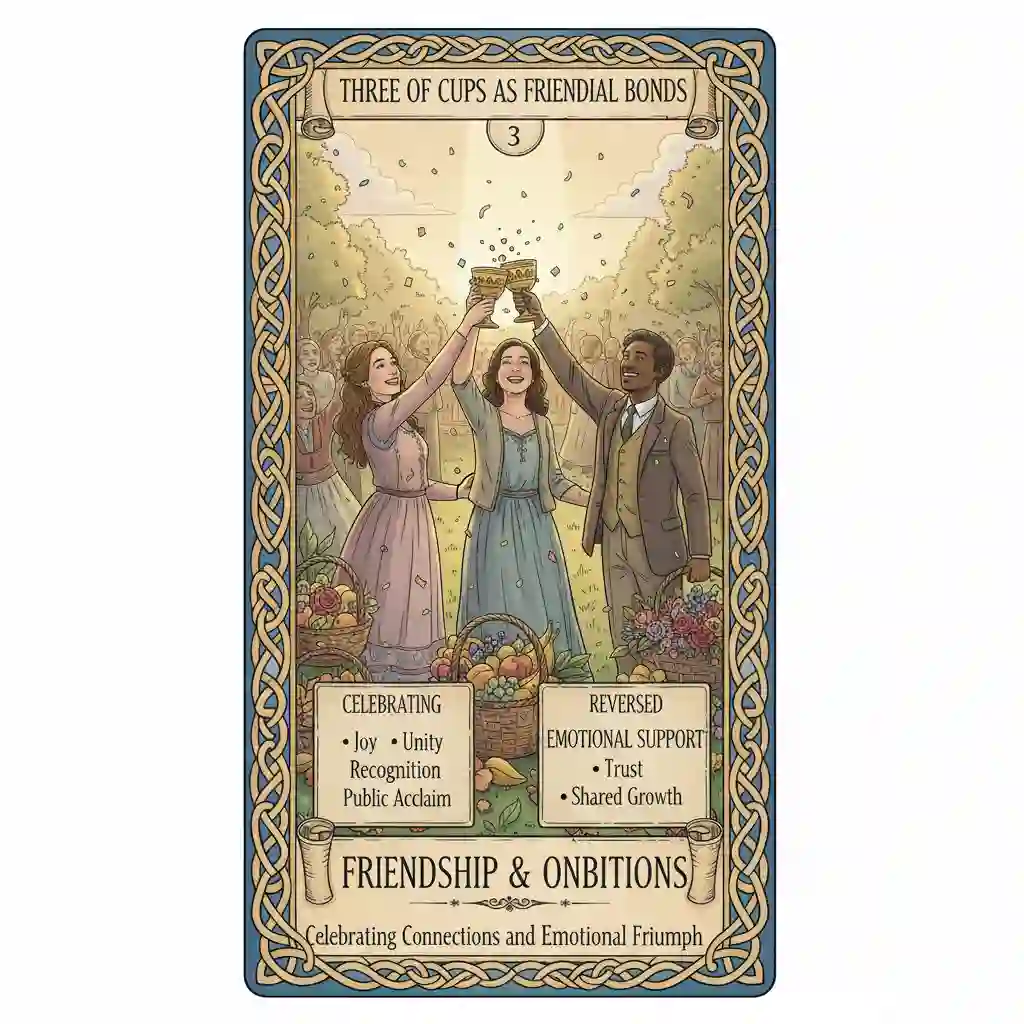 Three of Cups as Friendship & Social Bonds — Celebrating Connections and Emotional Support