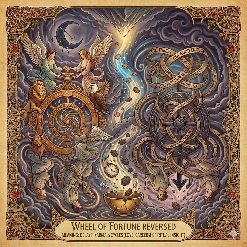 Wheel of Fortune Reversed Meaning: Delays, Karma & Cycles (Love, Career & Spiritual Insight) Wheel of Fortune Reversed Meaning: Delays, Karma & Cycles (Love, Career & Spiritual Insight)