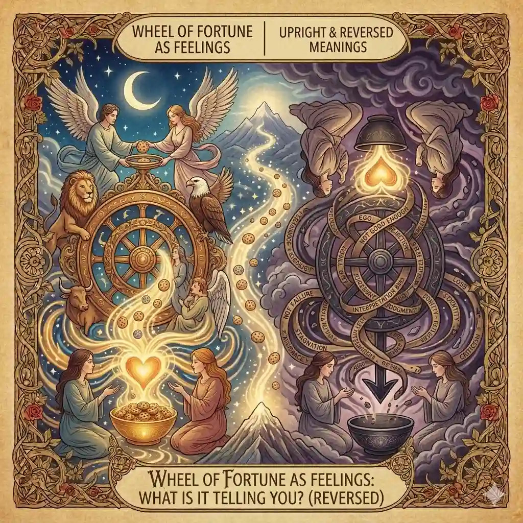 Wheel of Fortune as Feelings: What Is It Telling You? (Upright & Reversed Meanings) Wheel of Fortune as Feelings: What Is It Telling You? (Upright & Reversed Meanings)